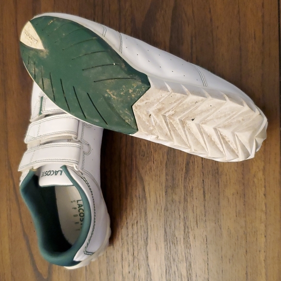 Men's Lacoste shoes, size 10 white and green - Picture 6 of 12